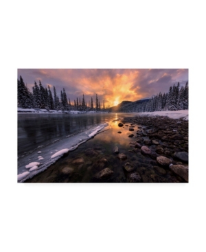 Trademark Global Yun Wang Icy Morning On Fire Canvas Art In Multi