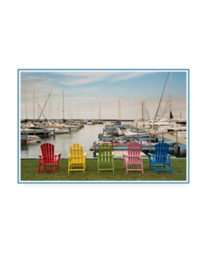 Shop Trademark Global Monte Nagler Five Chairs Port Sanilac Michigan Color Canvas Art In Multi