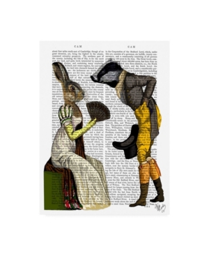 Trademark Global Fab Funky Look Of Love, Regency Badger And Hare Couple Canvas Art In Multi