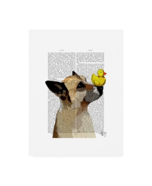 Trademark Global Fab Funky German Shepherd, Dog And Duck Canvas Art In Multi