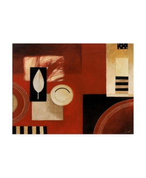 Trademark Global Pablo Esteban Red And Beige Panels 2 Canvas Art In Multi