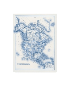 Trademark Global Vision Studio North America In Shades Of Blue Canvas Art In Multi
