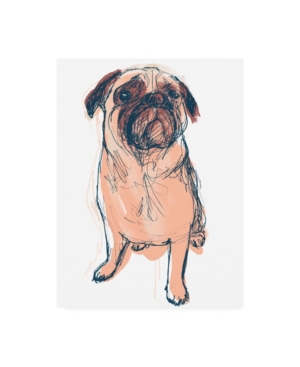 Trademark Global June Erica Vess Dog Portrait Dave Canvas Art In Multi