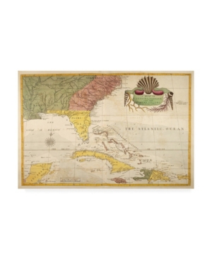 Trademark Global Mark Catesby Map Of Carolina, Florida And The Bahama Islands Canvas Art In Multi