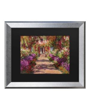 Claude Monet A Pathway in Monet's Garden Matted Framed Art - 27