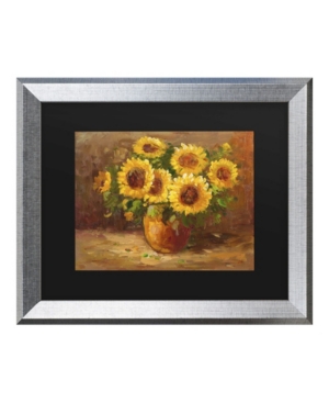Trademark Global Masters Fine Art Sunflowers Still Life Matted Framed Art In Multi