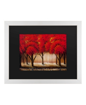 Trademark Global Masters Fine Art Parade Of Red Trees Ii Matted Framed Art In Multi