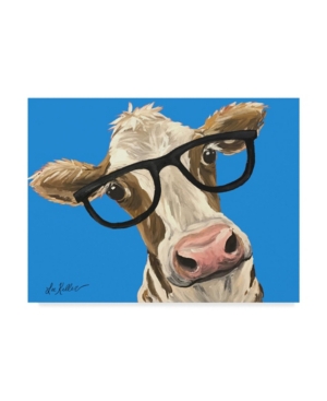 Hippie Hound Studios Cow Glasses Blue Canvas Art - 20