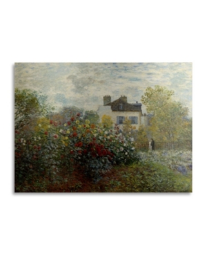Trademark Global Claude Monet The Artist's Garden In Argenteuil Floating Brushed Aluminum Art In Multi