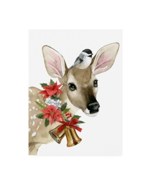 Trademark Global Grace Popp Deer Christmas I Canvas Art In Multi