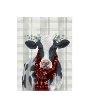 Trademark Global Victoria Borges Yuletide Cow I Canvas Art In Multi