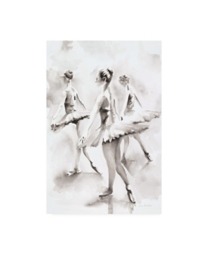 Trademark Global Aimee Del Valle Three Ballerinas Black And White Canvas Art In Multi