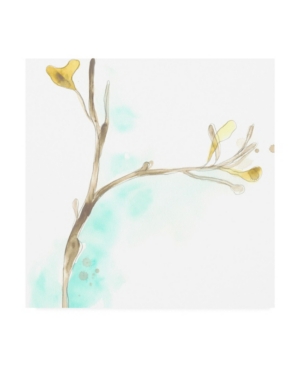Trademark Global June Erica Vess Teal And Ochre Ginko Iv Canvas Art In Multi