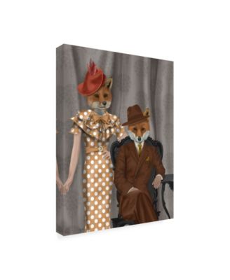 Trademark Global Fab Funky Fox Couple 1930s Canvas Art - 19.5" x 26"