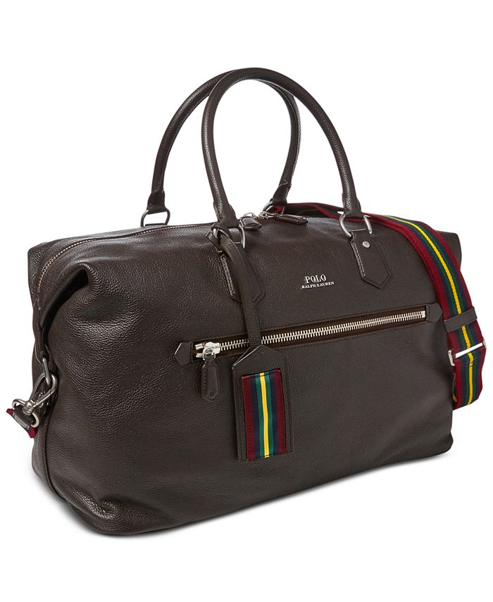 Polo Ralph Lauren Men's Pebbled Leather Duffel Bag Macy's