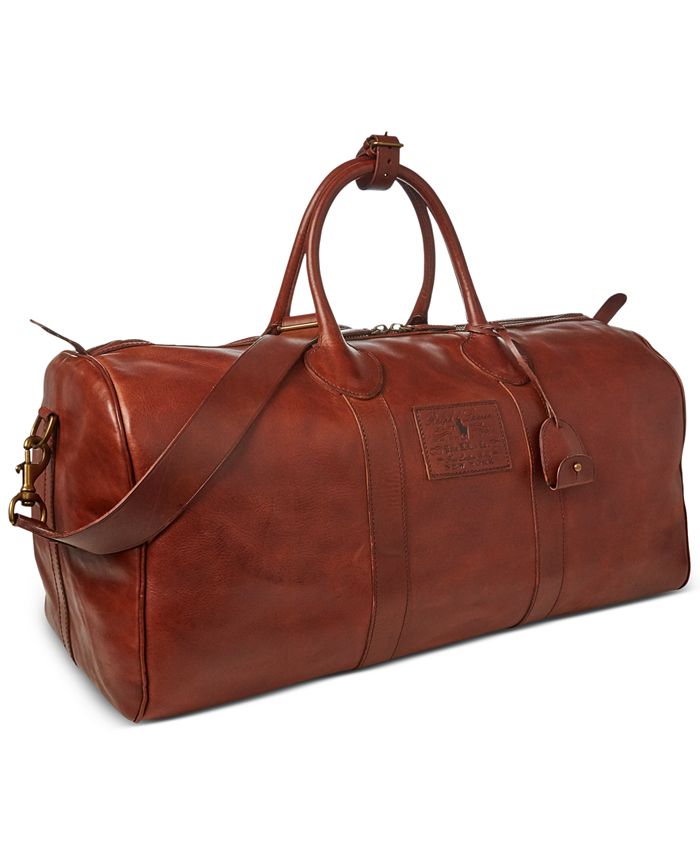 Aprender acerca 36+ imagen polo ralph lauren leather duffle bag