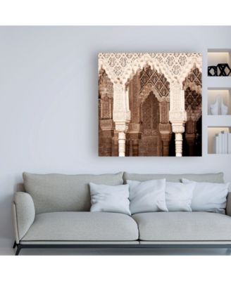 Trademark Global Philippe Hugonnard Made in Spain 3 Arabic Arches in Alhambra II Canvas Art - 15.5" x 21"