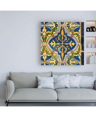 Trademark Global Philippe Hugonnard Made in Spain 3 Details of Oriental Mosaic Canvas Art - 19.5" x 26"