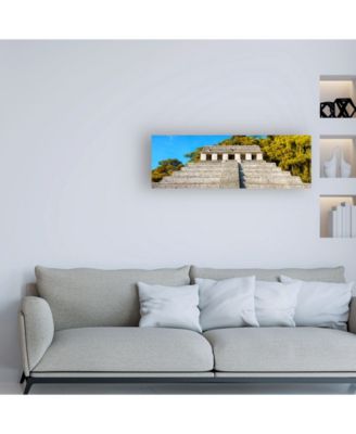 Trademark Global Philippe Hugonnard Viva Mexico 2 Mayan Temple of Inscriptions with Fall Colors II Canvas Art - 27" x 33.5"