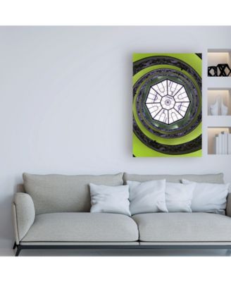 Trademark Global Philippe Hugonnard Dolce Vita Rome the Vatican Spiral Staircase Lime Green II Canvas Art - 27" x 33.5"