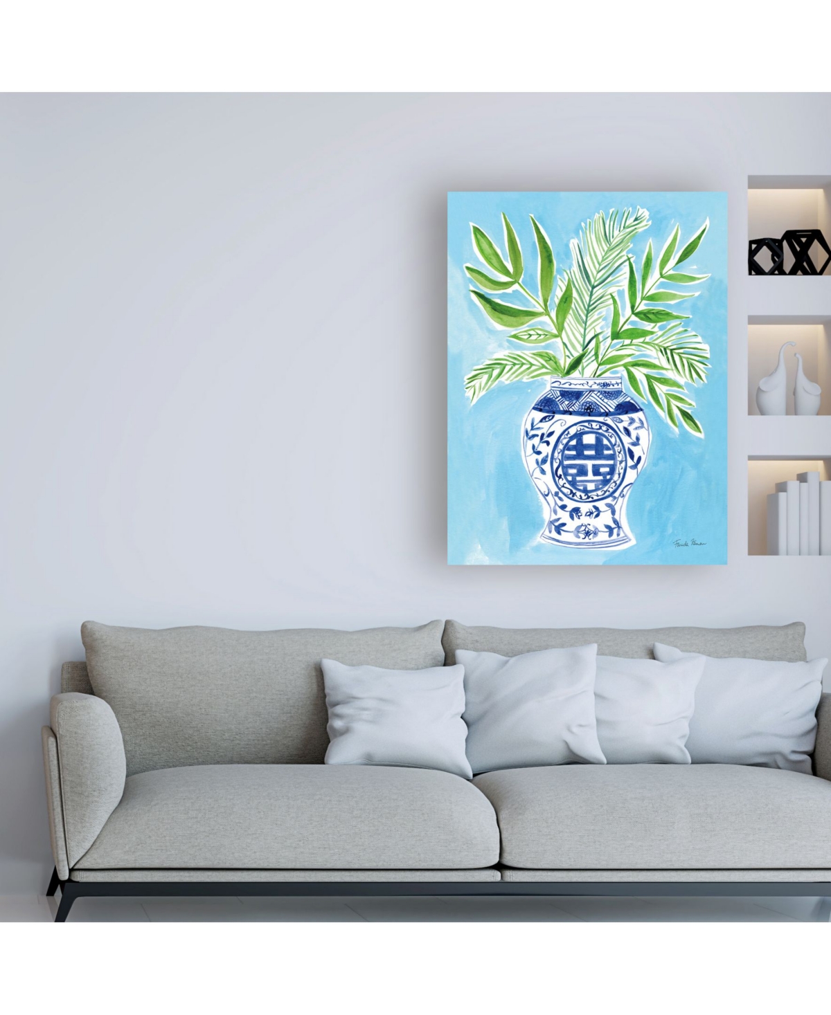 Farida Zaman Elegant Chinoiserie Ii Crop Canvas Art -