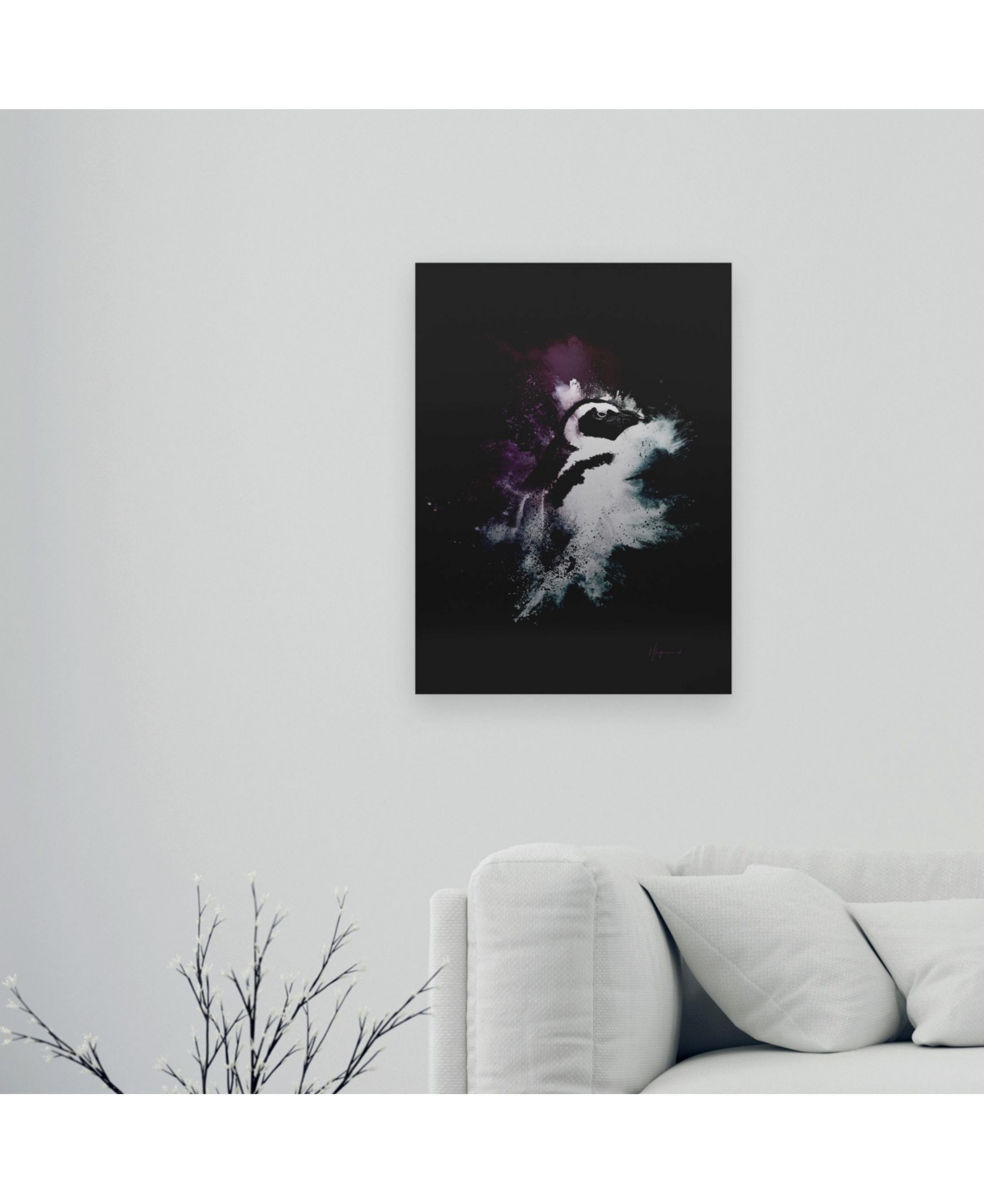 Philippe Hugonnard Wild Explosion Collection - the Penguin Floating Brushed Aluminum Art -