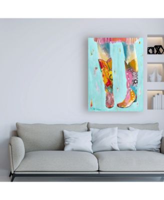 Pamela K. Beer Cowgirl Boots Canvas Art - 24" x 32"