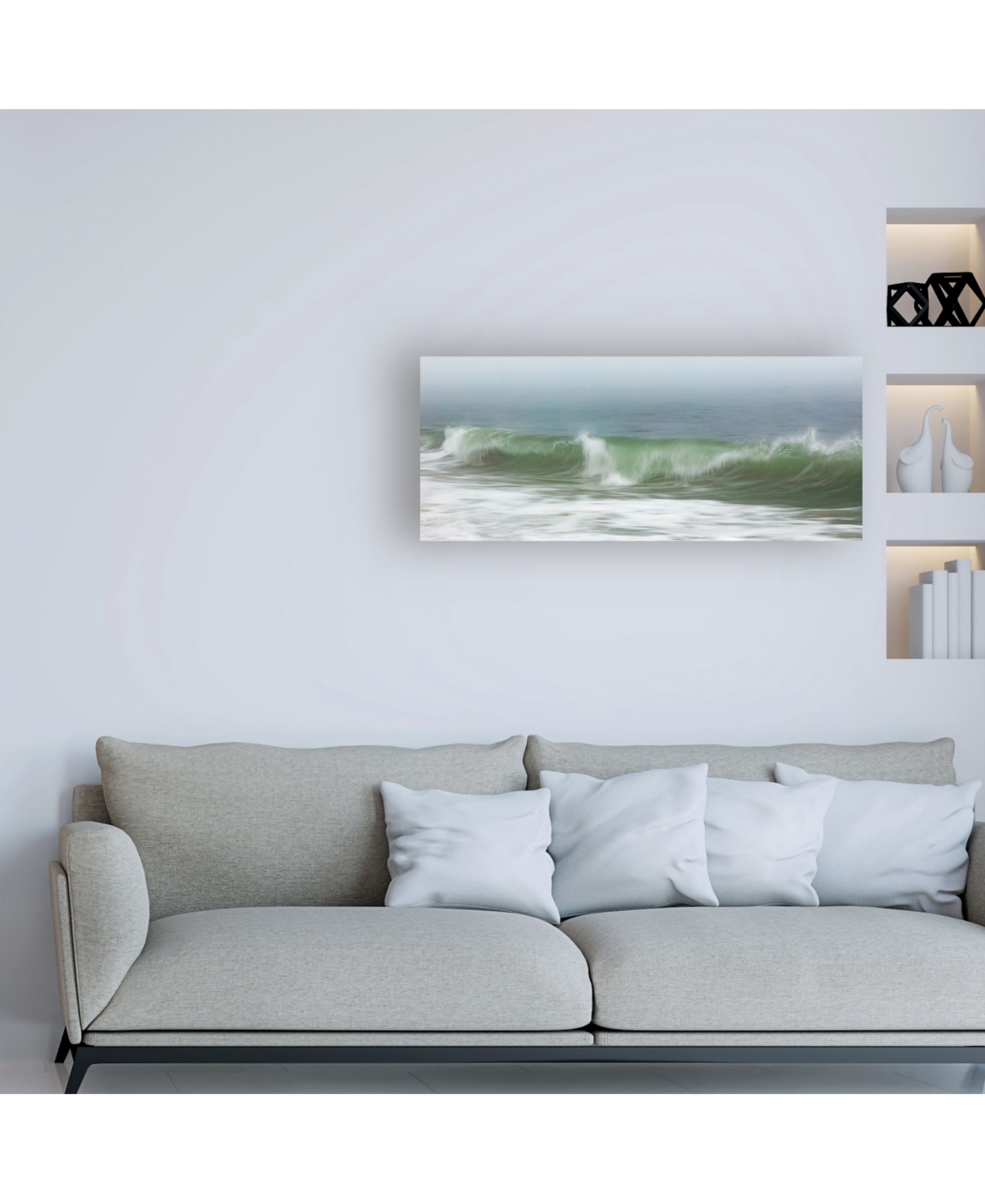 Katherine Gendrea Surfside Beach in Fog Canvas Art -