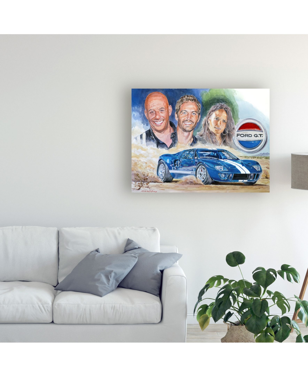 David Lloyd Glover Fast Five Gt 40 Train Heist Canvas Art -