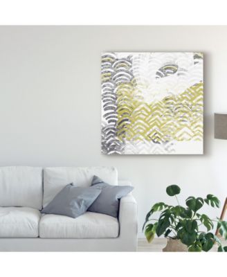 Trademark Global June Erica Vess Block Print Abstract VII Canvas Art - 15" x 20"