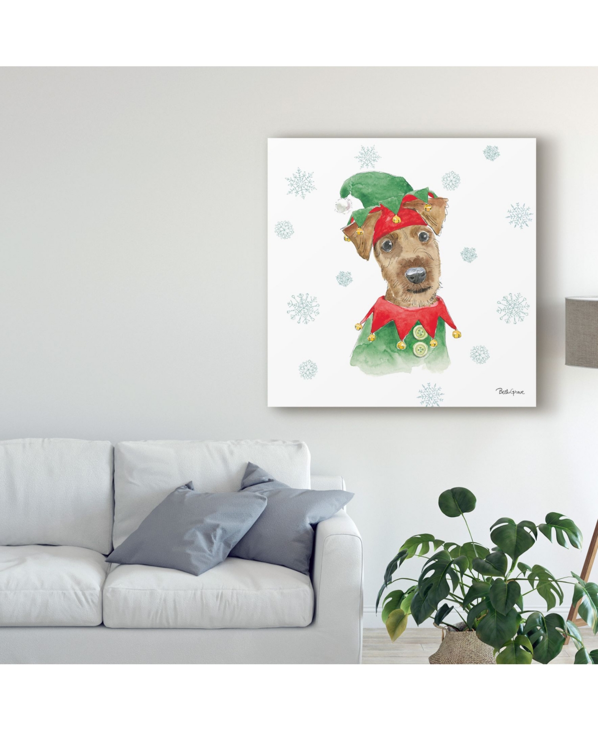 Beth Grove Holiday Paws Vii Canvas Art -