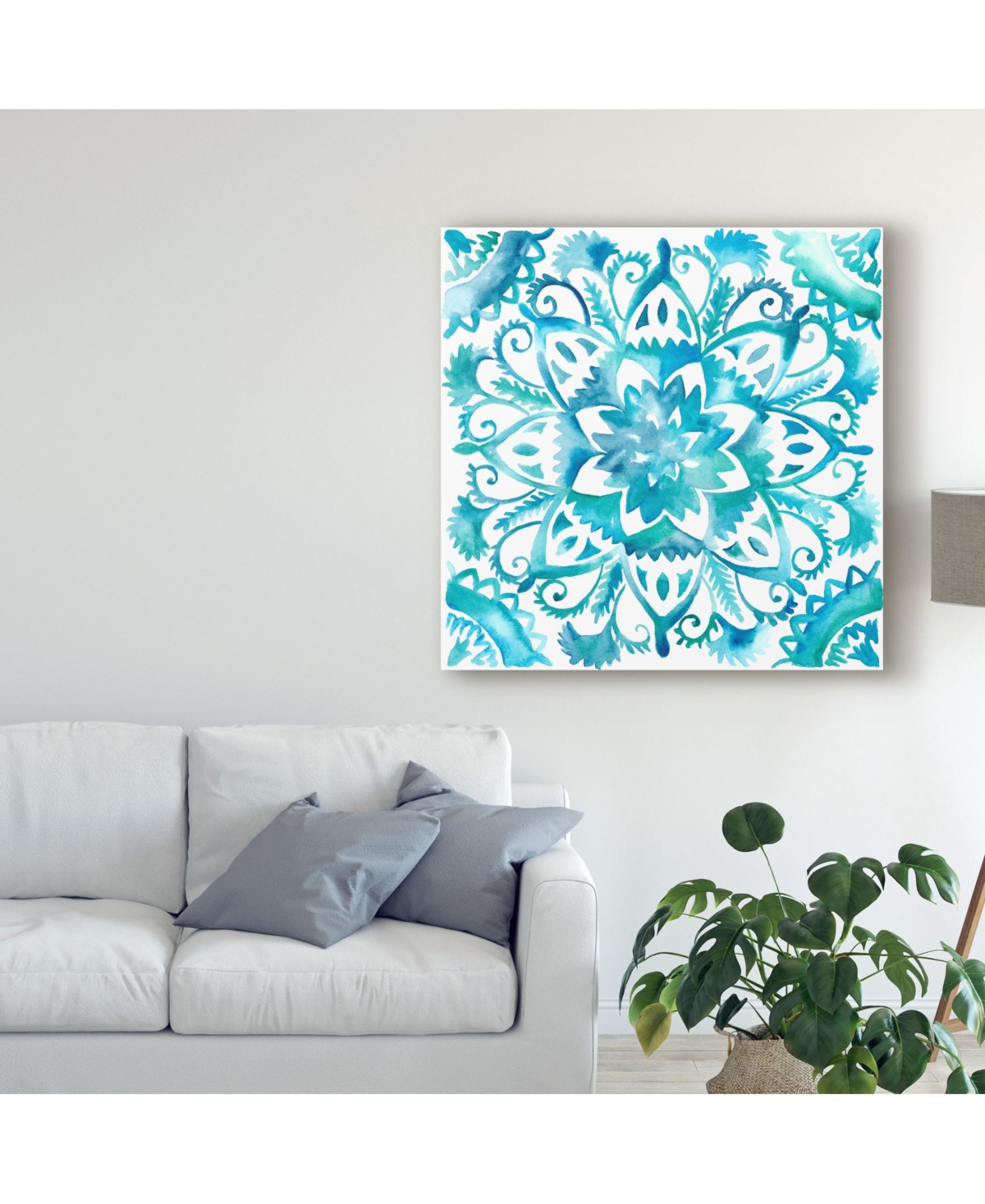 Chariklia Zarris Meditation Tiles Iv Canvas Art -