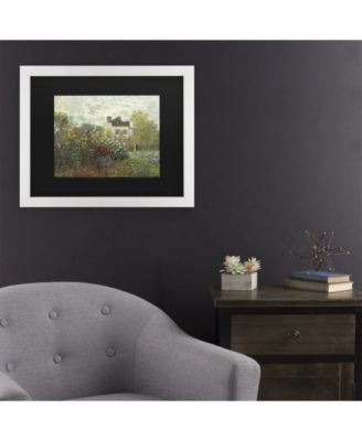 Claude Monet The Artist's Garden in Argenteuil Matted Framed Art - 20" x 25"