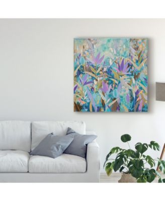 Sue Davis Purple Garden Abstract Modern Canvas Art - 15" x 20"