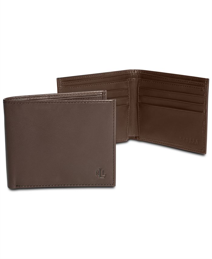 Lauren Ralph Lauren Men's Lauren by Ralph Lauren Burnished Leather Slim Billfold  Wallet & Reviews - All Accessories - Men - Macy's