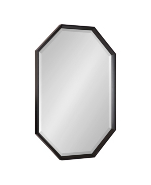 Kate And Laurel Calter Elongated Octagon Wall Mirror In Black