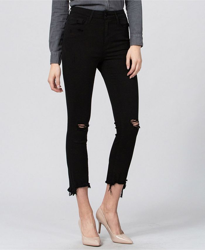 Vervet Black High Rise Slim Straight Jeans