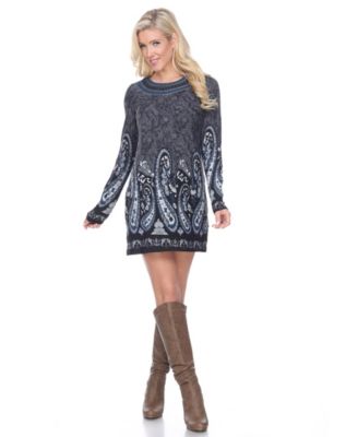 embroidered sweater dress