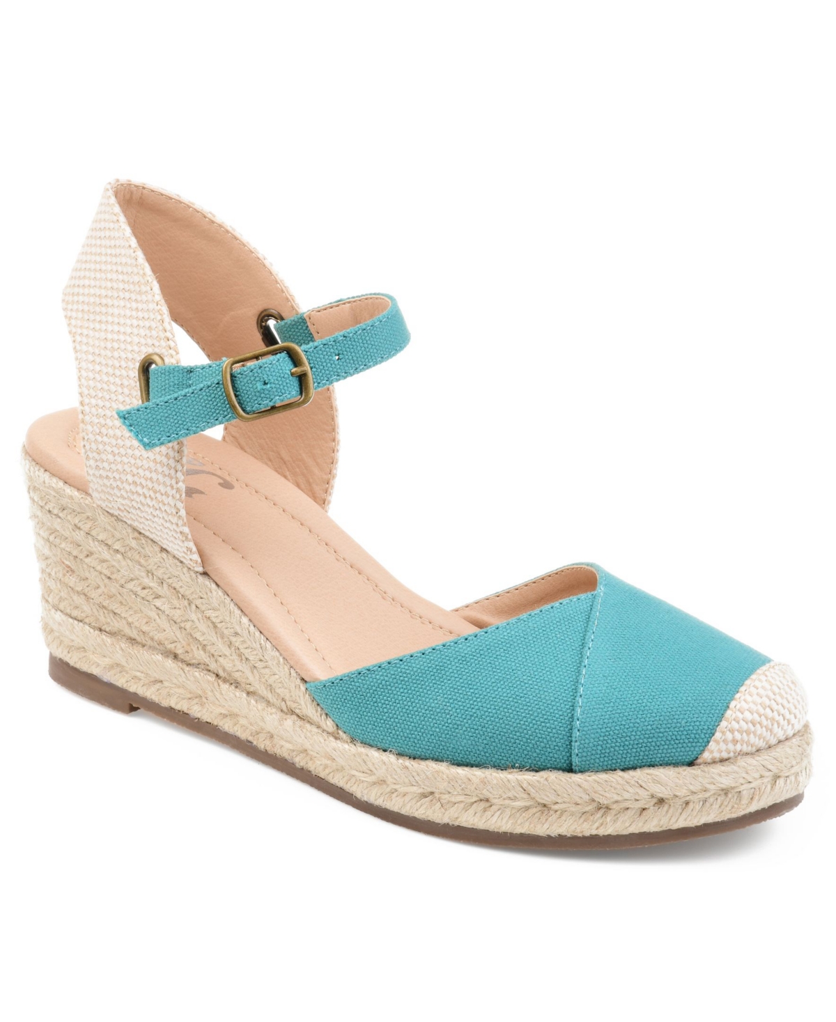 Journee Collection Women's Ashlyn Espadrille Sandals - Teal