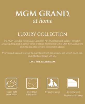 mgm grand at home mink plush fiberbed topper