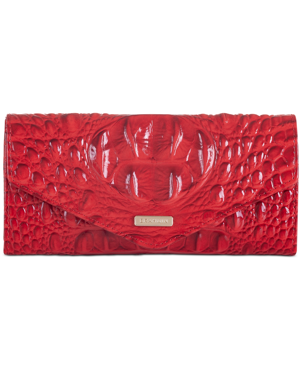 Veronica Melbourne Embossed Leather Wallet - Carnation/Gold, Created for Macy's