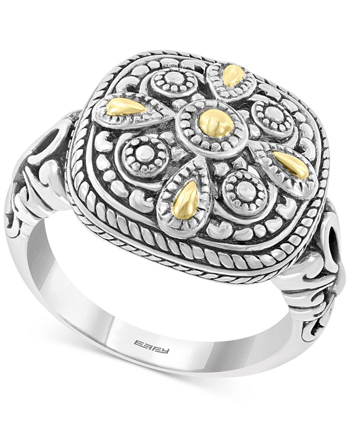 EFFY Collection EFFY® Filigree Two-Tone Statement Ring in Sterling ...