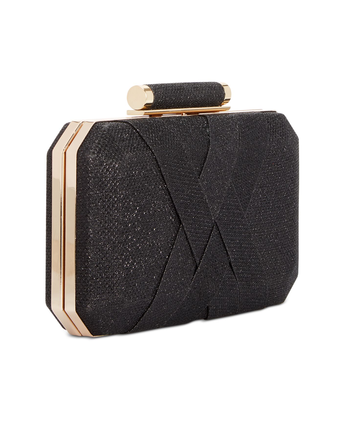 Женский клатч I.N.C. International Concepts Lindsayy XX Lurex Clutch, цвет: Чёрный / Золотой — фото 6