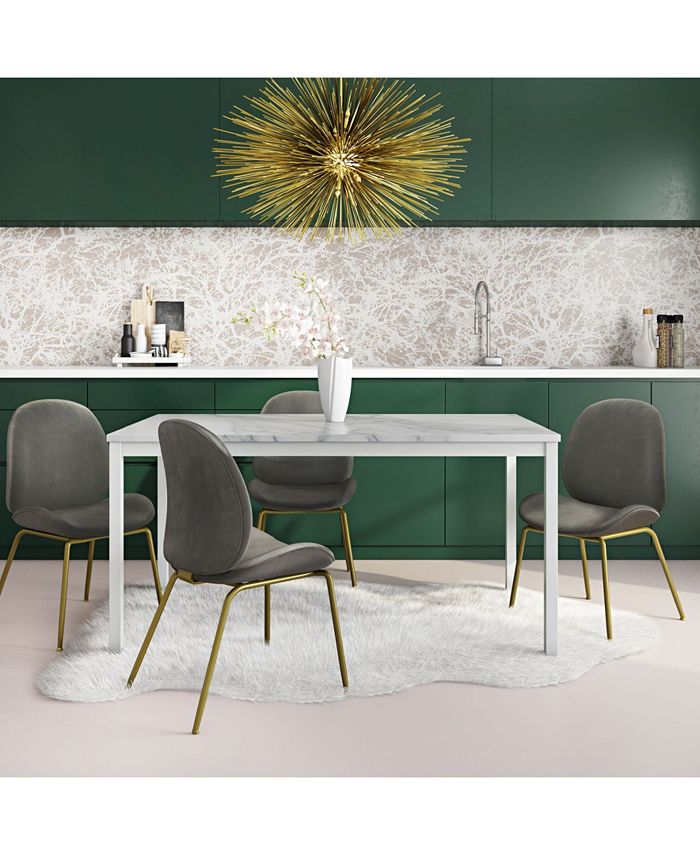 CosmoLiving Cosmo living Greta 60" Faux Marble Top Dining Table Macy's
