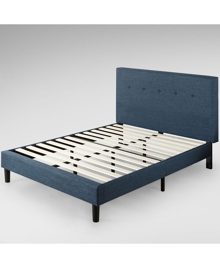 Zinus Omkaram Upholstered Platform Bed With Wood Slat Support Single 