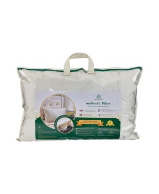 Mywoolly Natural Adjustable and Washable Wool Pillow, Standard