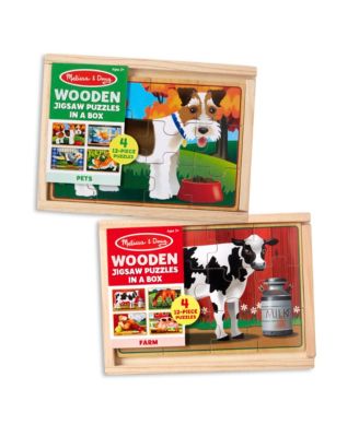 Melissa and Doug - Pets  Farm Box Puzzle Bundle