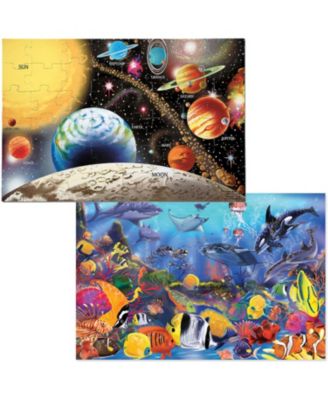 Melissa and Doug - Solar System and Underwater Puzzle Bundle