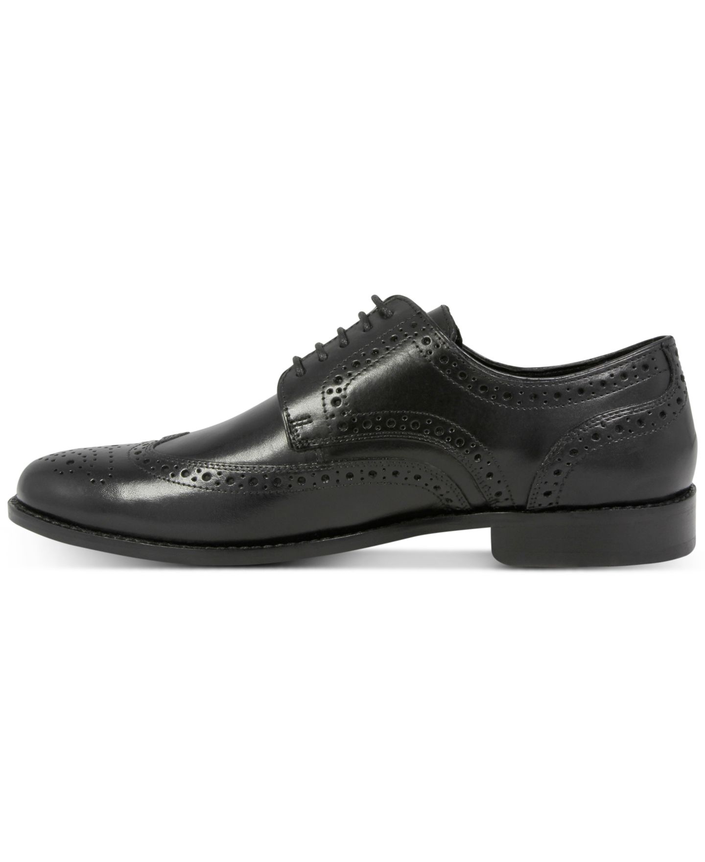 Мужские туфли Nunn Bush Nelson Wingtip Oxfords, цвет: Чёрный — фото 7