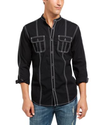 INC International Concepts - Men's Contrast Topstitched Shirt